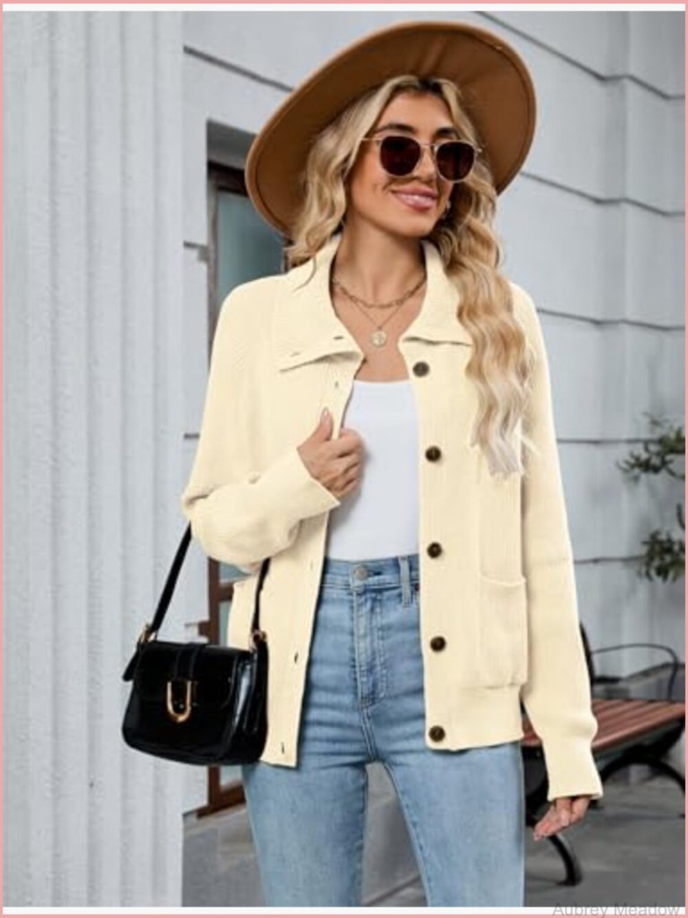 Chunky Mock Neck Cardigan Sweater Long Sleeve Button Down Fall Winter Knit Coat - Picture 5 of 7